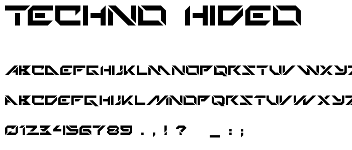 Techno Hideo font